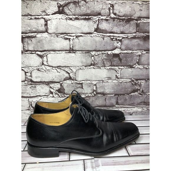 Mezlan Lancer Black Leather Square Cap Toe Lace Oxfords Shoes Men sz 10M US/43EU main image 4